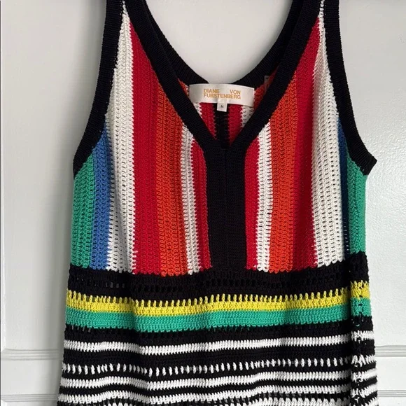 Diane Von Furstenberg Rainbow Knit Coverup Dress - Picture 5 of 5